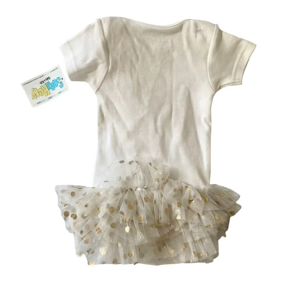 NWT Sara Kety “It Girl” Body Suit with Ruffle Tutu, size:6m
